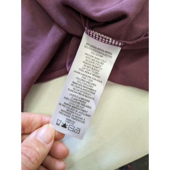 Calvin Klein Women's Performance Cowl Neck Sweatshirt Purple Pink Athleisure 2X - Picture 10 of 12